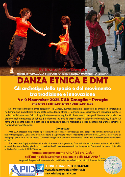 8-9 novembre settimana DMT danza terapia